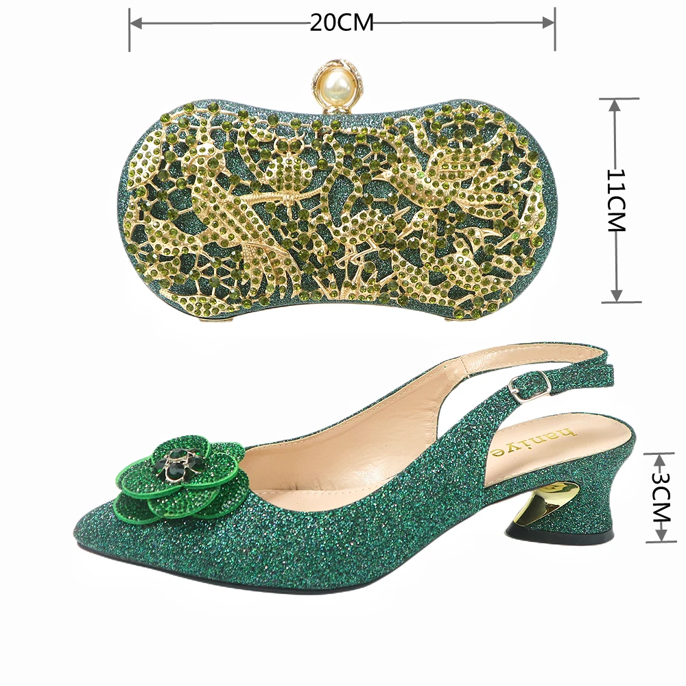 Doershow High Quality African Style Ladies Shoes And Bags Set Latest pink Italian Shoes And Bag Set For Party HYU1-32