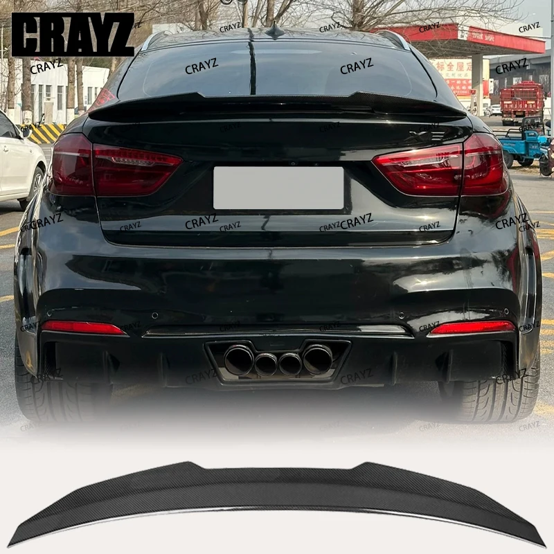 

For BMW X6 F16 X6M F86 PSM Style Forged Real Carbon GT Rear Spoiler Trunk Wing 2014 2015 2016 2017 2018 2019