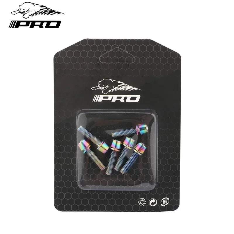 6pcs Bolts Bicycle Handlebar M5*18mm MTB Plated Screws Steering Stem Titanium Practical Brand New High Quality