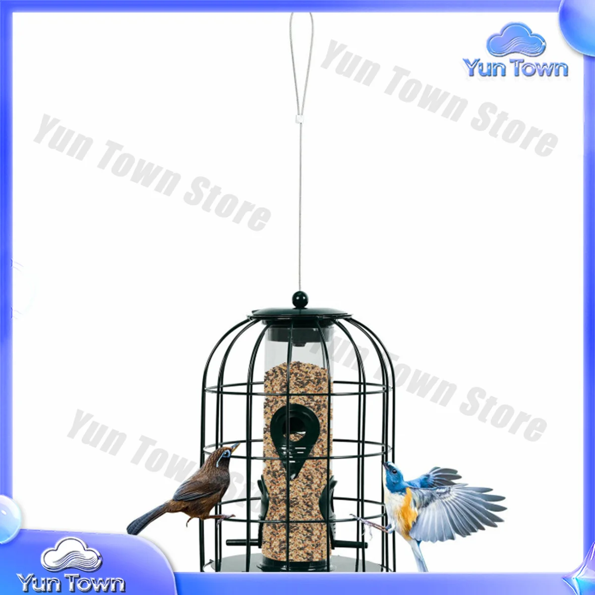 Durable Stainless Steel Green Wild Bird Feeder Long-Lasting and Weatherproof