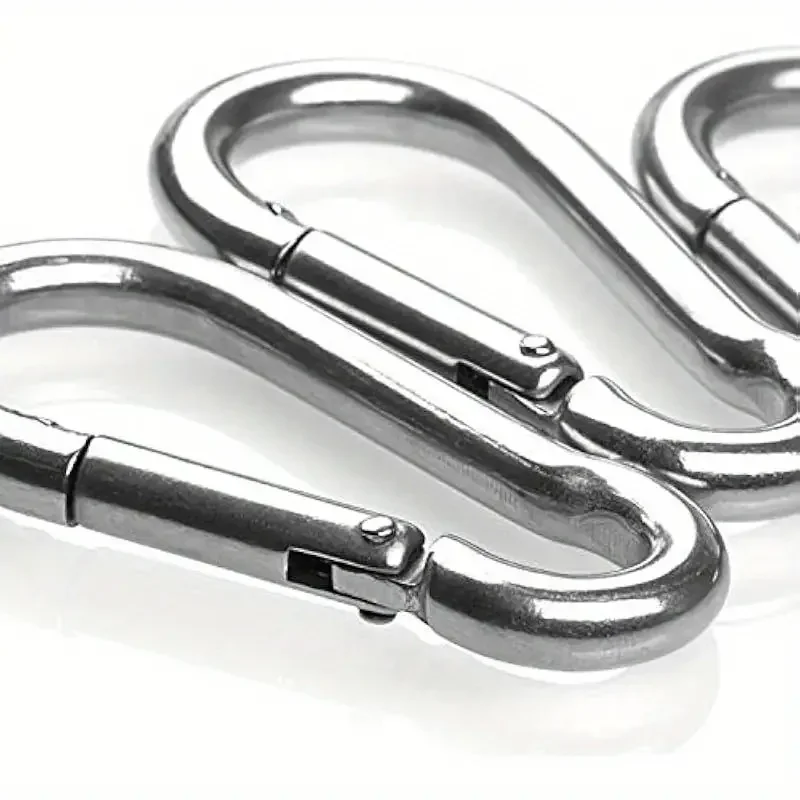 1/100Pcs Mini Carabiner Keychain Aluminum Alloy D Ring Buckle Spring Snap Hook Clip Outdoors Camping Hiking Travel Tool Key Ring
