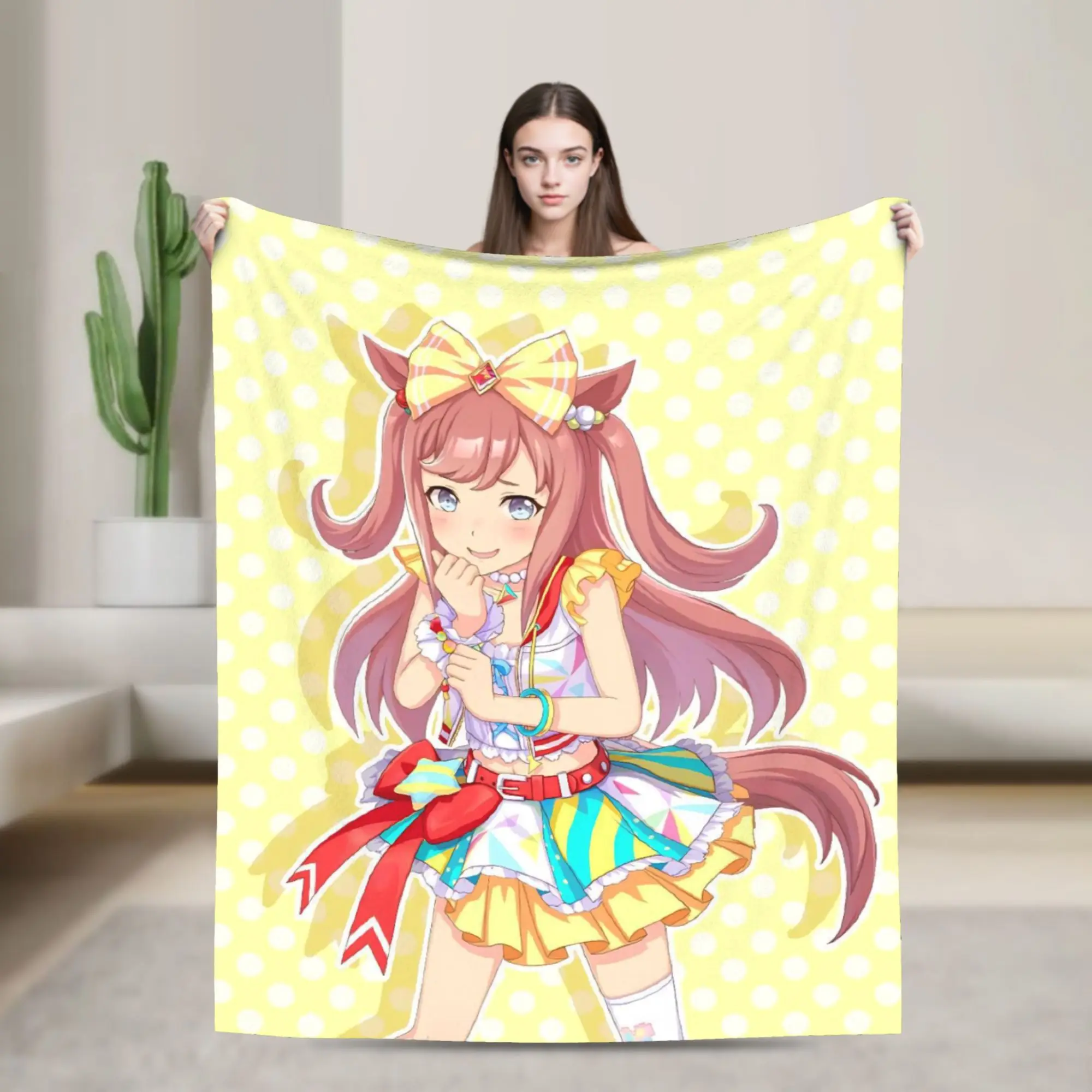 Agnes Digital UmaMusume Pretty Derby Blankets Fleece Multifunction Super Soft Throw Blankets for Bedding Couch Bedding Throws