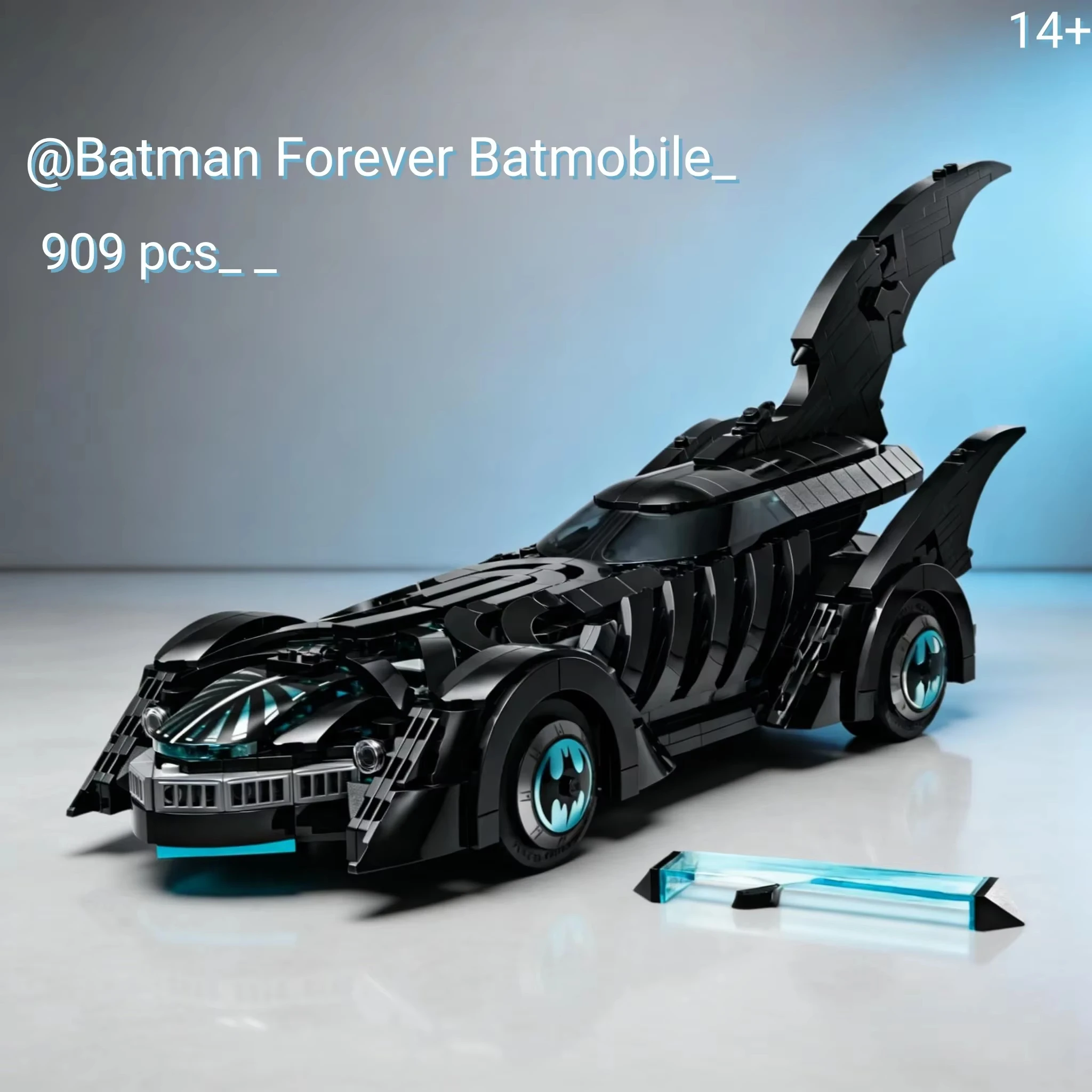 

909PCS FIT Famous Movie Supercar Series MOC Bat Mobile Alternate Built Model Building Block Bricks 76304 Toys Kid Birthday Gifts