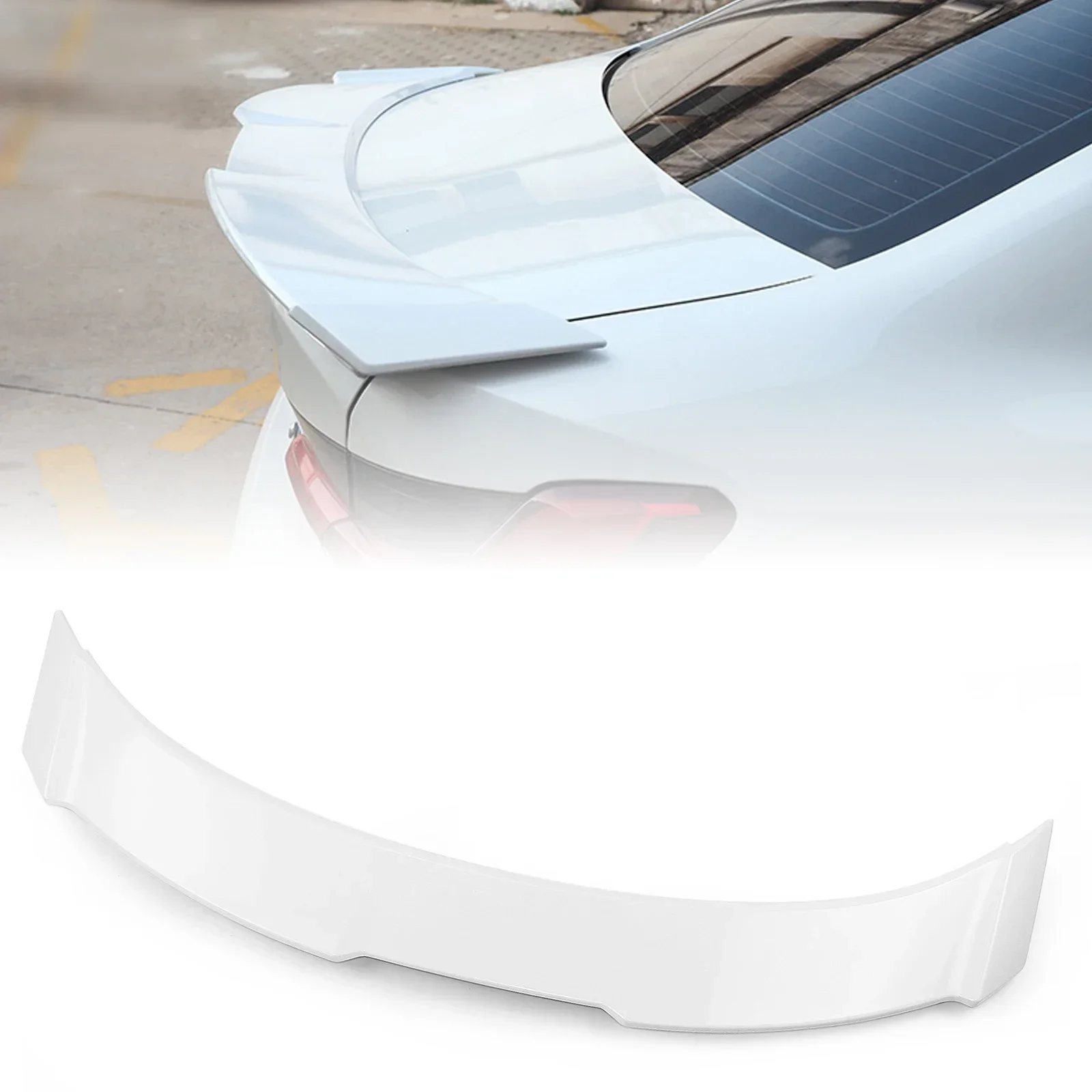 

New！ YOFER Rear Trunk Spoiler Wing For BMW 3-Series G20 2019-2021 330i White/Black Car Decklid Flap Tailgate Lid Trim Splitter L