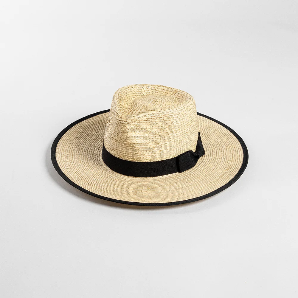 USPOP New Summer Sun Hats Natural Straw Fedoras Fashion Casual Bow Ribbon Hemming Palm Leaf Wide Brim Jazz Straw Hat