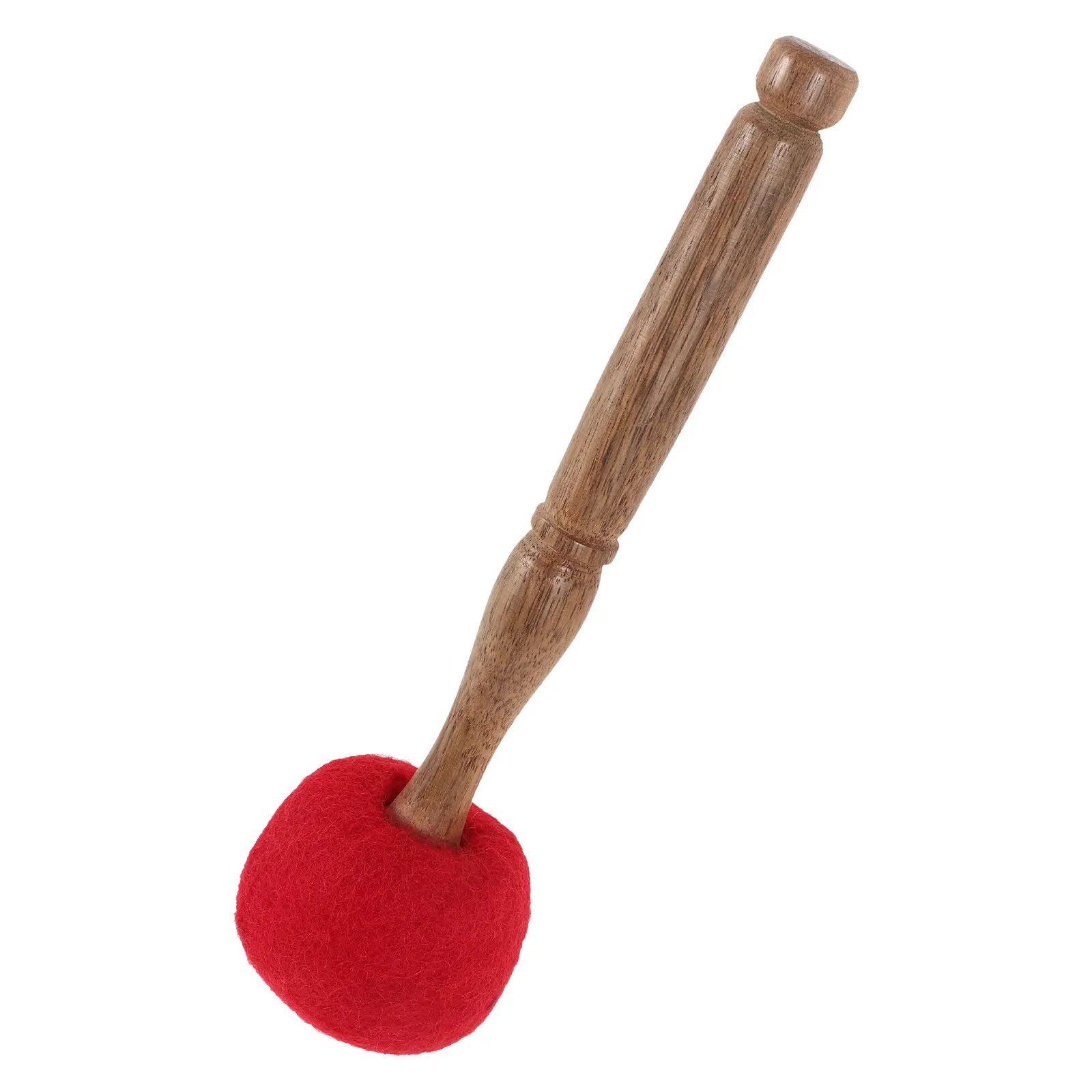Wooden Singing Bowl Mallet 23cm Thick Wool Felt Striker for Meditation Yoga Relaxation Accessories
