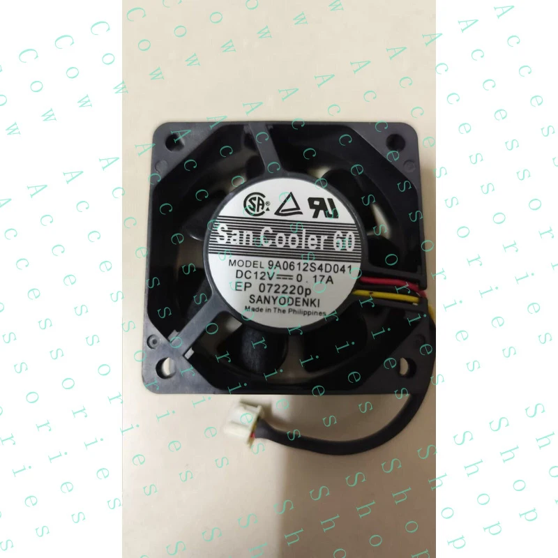 PP+ 1 PCS Fan  0.17A 6025 6cm 3-wire cooling fan 9A0612S4D041 DC12V