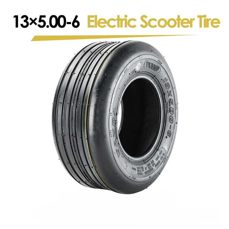13x5.00-6 Tubeless Tire 13 Inch Vacuum Tire Rib Pattern Anti-Skid for Electric Chopper Go Kart Dune Buggy Replacement Tyre