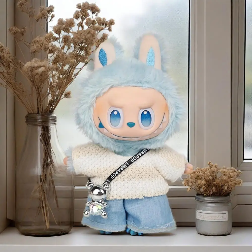 17cm Labubu 인형 의류 복장 액세서리 한국 Kpop Exo Labubu Idol V1 V2 스커트 의류 선물