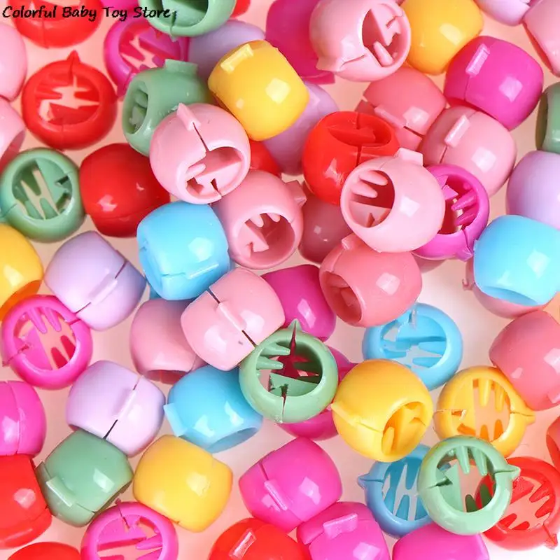 100PCS Mini Candy Colors Hair Claw Clips For Women Girls Cute Plastic Hairpins Hair Braids Maker Beads Headwear Hair Accessories