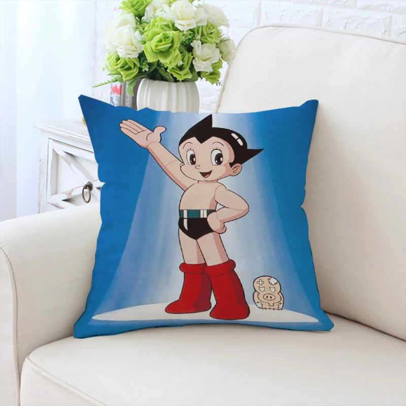 

45x45cm custom pillowcase T-Tetsuwan Atom double-sided printed sofa cushion cover home bedside backrest chair waist cushion