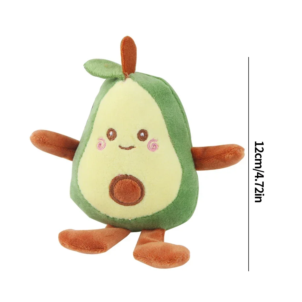 12cm Cute Cartoon Avocado Pendant Avocado Fruit Plush Toy Kawaii Stuffed Doll Plush Keychain Bag Pendant Birthday Gift for Kids