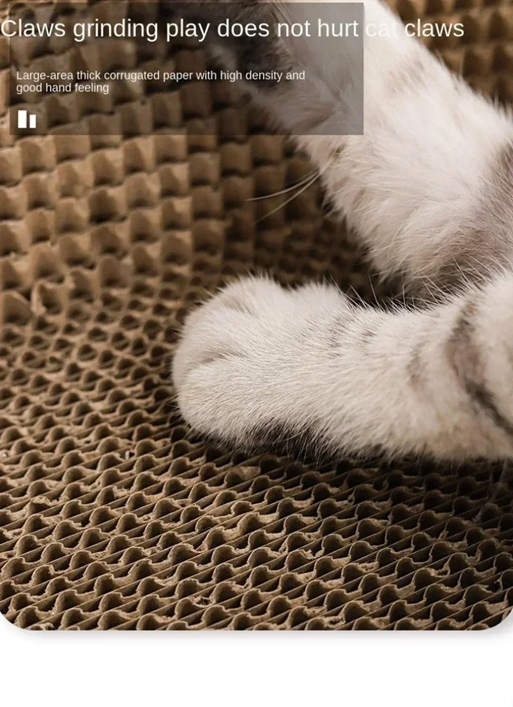Katzenkratzbrett, schützt Möbel, Schleifklaue, Spielzeug, ovales Wellpappe, verschleißfestes Katzennest, Katzenzubehör – Detail 8