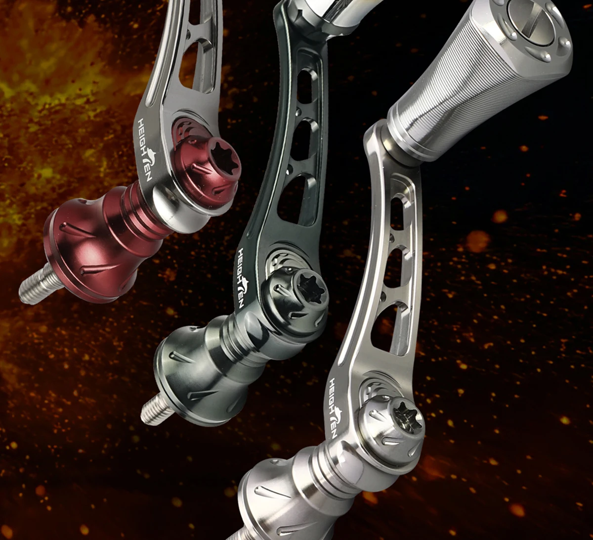 HEIGHTEN Spinnrolle mit Einzelgriff und Einstellbarem Spindelabstand von 40mm bis 50mm und 20mm Carbon-Knöpfen für Luya-Angeln – Detail 3