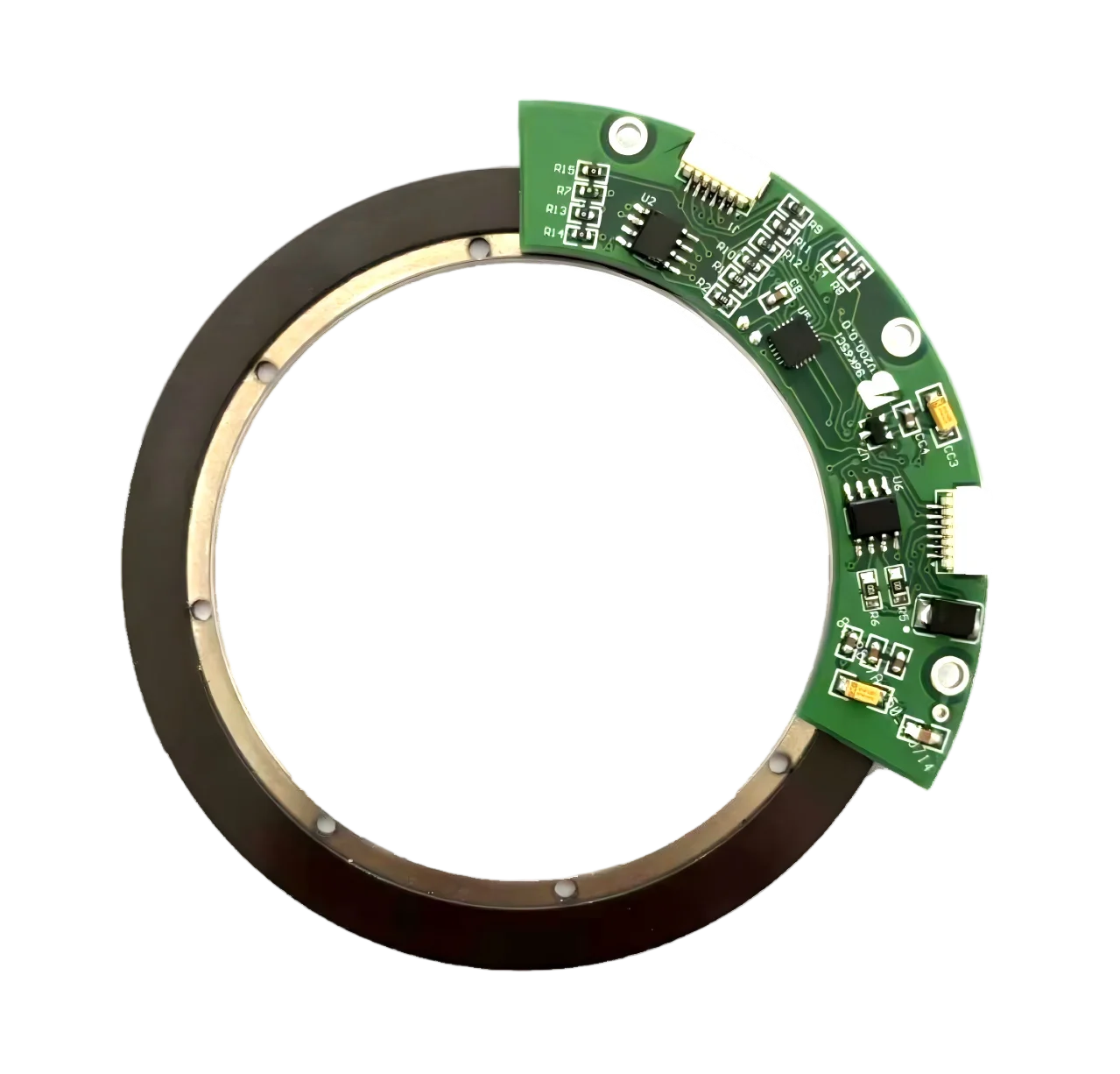 SAM-F Mini Ultra Thin Split Absolute Magnetoelectric Rotary Encoder Custom Hollow Shaft 10-21Bit BISS for Industrial Robot