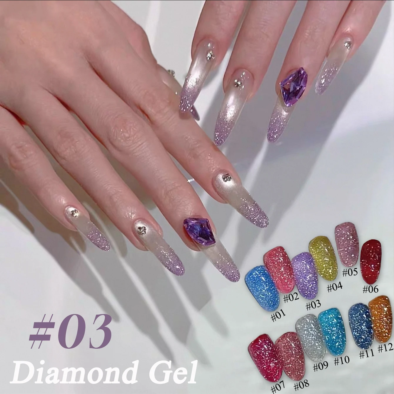 1 قطعة شاكا الخريف الآيس كريم البريق الأزرق الأحمر الأرجواني هلام طلاء الأظافر 2025 جديد مزاجه تبييض مسمار ملصقات الأظافر لوازم #1