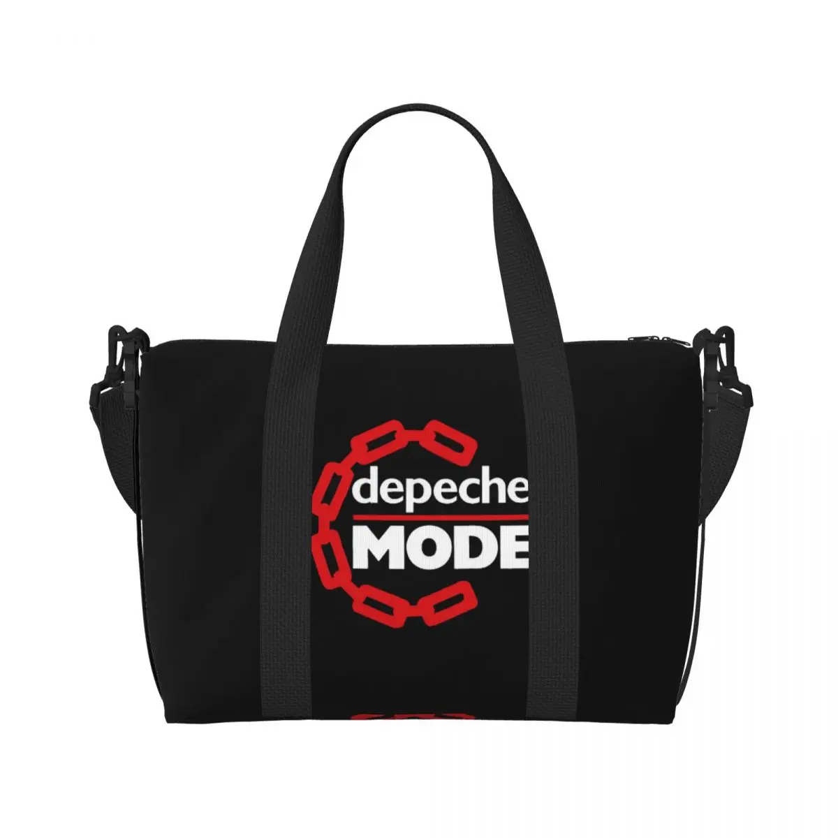 Custom Depeche Cool Mode Electronic Rock Tote Bag Women Large Capacity Gym Beach Travel Bags