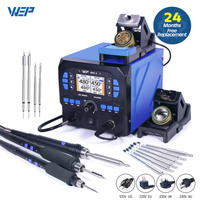 WEP 992D-II 2-In-1 Precision Hot Air Rework and Soldering Station with 1/2/3/4mm Air Nozzle For Microscope Soldering Electronics