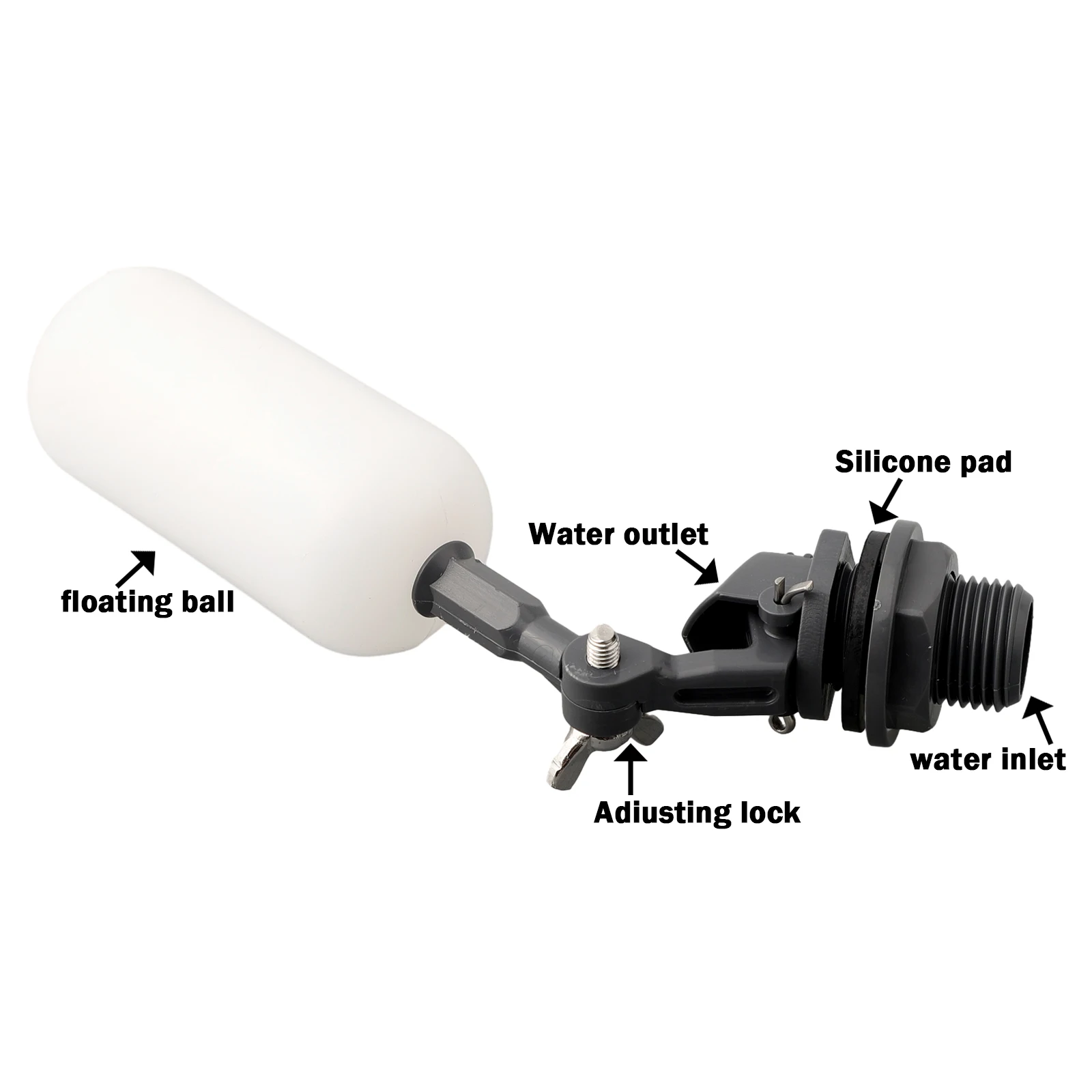 Automatic Float Ball Valve 12 Shut Off for Water Tanks For Ponds and Aquariums with 1/2 Thread for Reliable Water Control