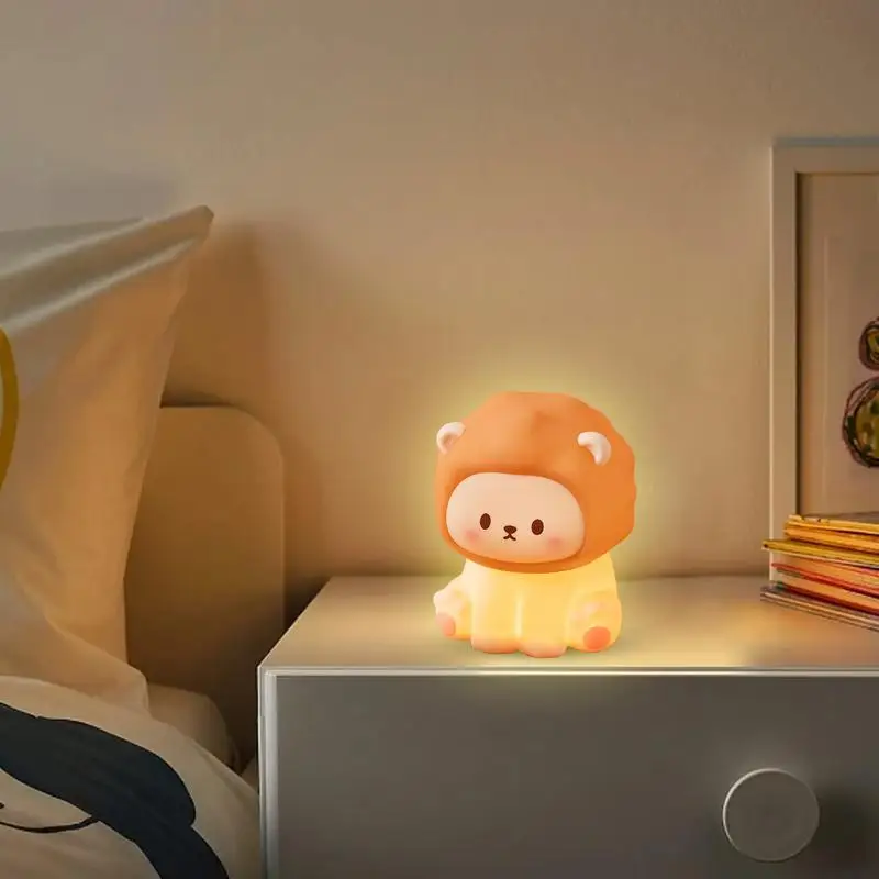 Stress Relief Nursery Night Lights Rabbit Night Light Animal Night Light Silicone Cartoon Cute Baby Lamp Night Light for Kids