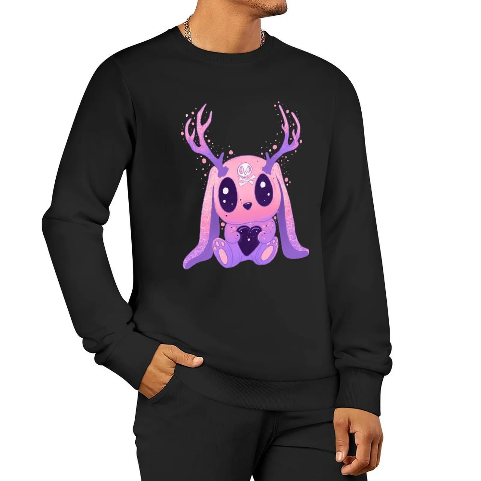 

Cute little creepy jackalope Pullover Hoodie tracksuit men graphic t shirts men men's coat new in hoodies & sweatshirts