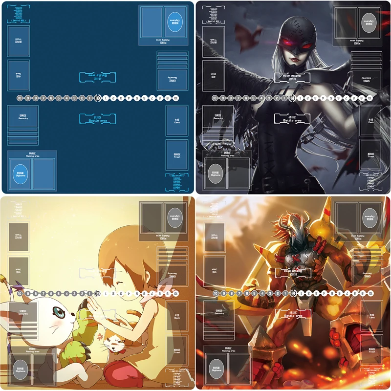 แผ่นรองการ์ดสองด้าน Digimon DTCG ลาย War Greymon และ Tailmon สำหรับการ์ดเกม แผ่นรองการ์ดต่อสู้ ของสะสมอนิเมะ ของเล่นแอคชั่นฟิกเกอร์ ของขวัญ