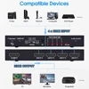 HDMI 4x1 멀티 뷰어 스위처, 심리스 쿼드 스크린, 실시간 멀티 뷰어 스플리터, IR 포함 4 in 1 out HDMI 스위치 어댑터 2