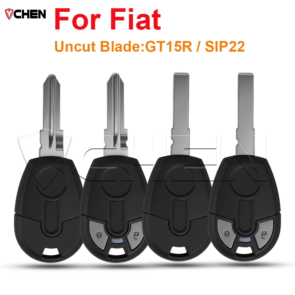 Replacement Key Cover Housing For Fiat Positron EX300 Uncut Blade GT15R SIP22 Transponder Remote Fob Shell Case Ignition Box