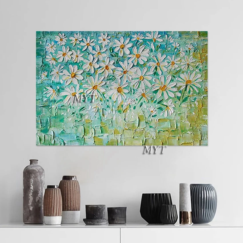 

Knife Oil Paintings Acrylic Art Flowers Textured Wall Poster Abstract Canvas Artwork,Without Framed,Modern Decoration Picture