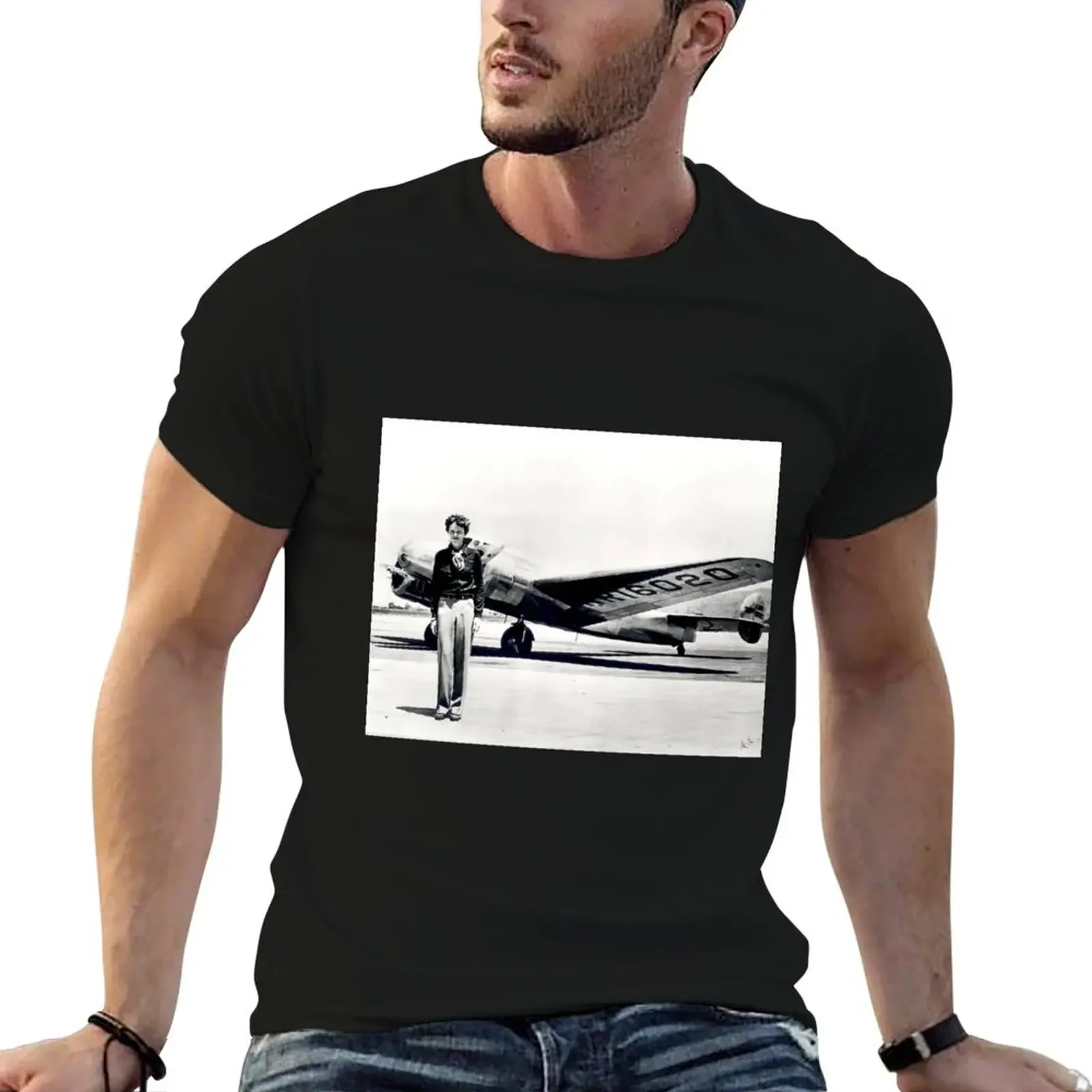 512. Earhart Crosses the Atlantic T-Shirt custom t shirt customizeds fruit of the loom mens t shirts