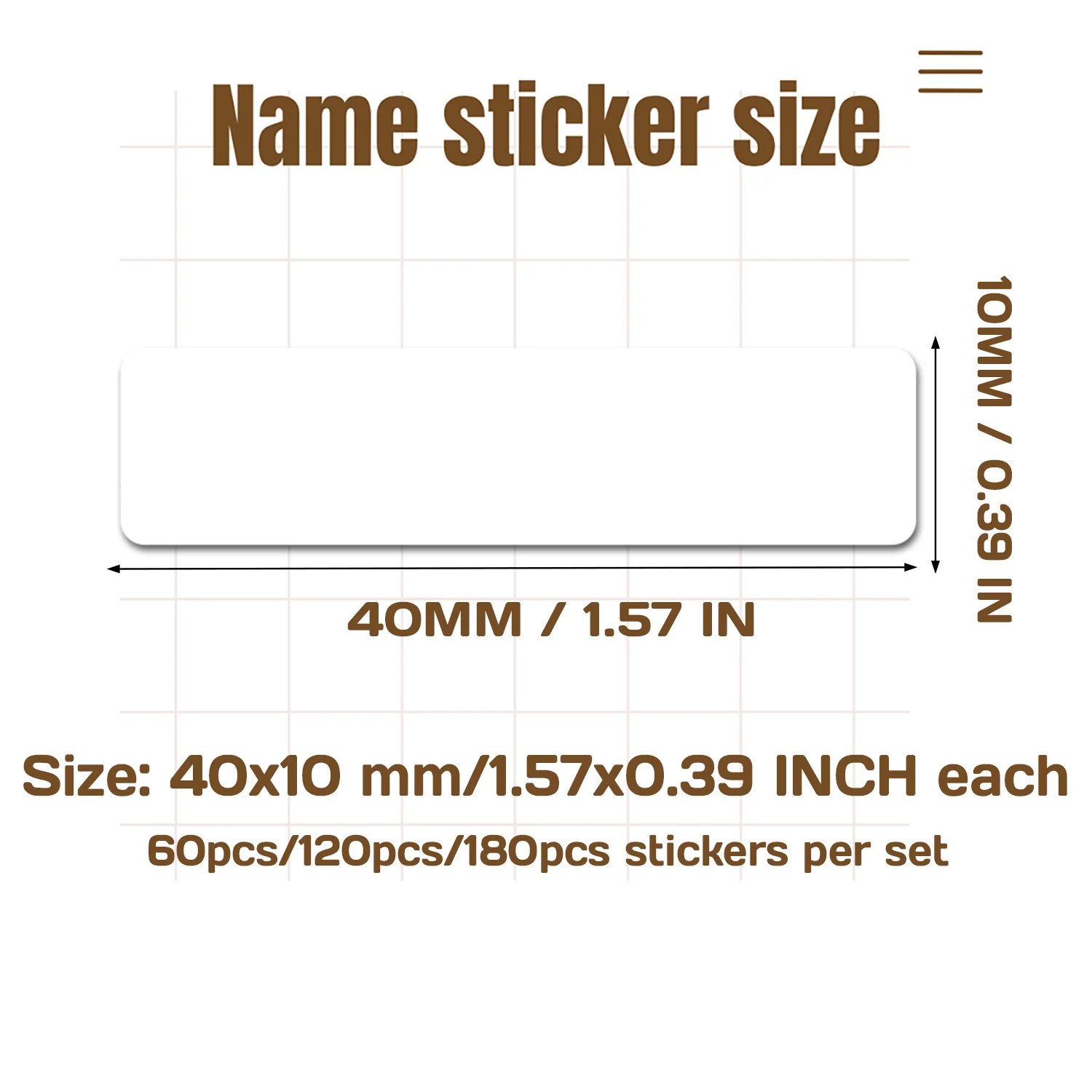 Personalized Name Stickers Custom Waterproof White Labels Stick on Tag Kids Teacher Parents School  40*10mmDaycare