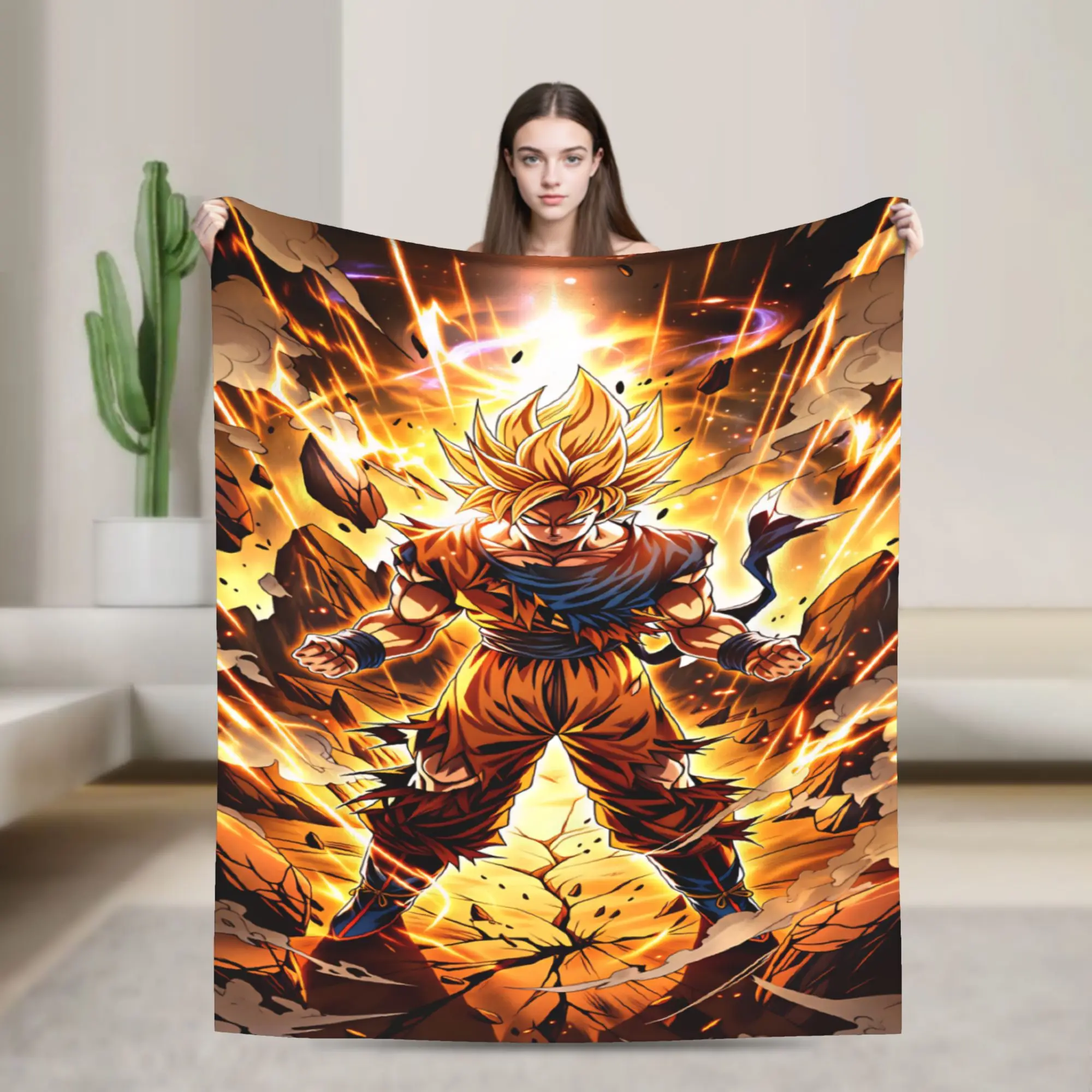 Anime D-Dragons B-Balls  Blankets  Airplane Travel Flannel Bedding Throws For Home Decor Soft Design Quality Bedspread