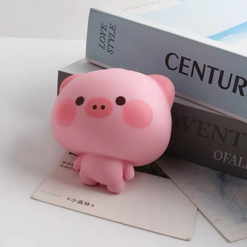 Crunchy Kawaii Pink Pig Squishy Handmade Ball Slow Rebound Mochi Fidget Squeeze Toy Portable Sensory Anxiety Relief Stress Toy ﻿ image 5