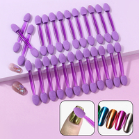 25Pcs Double head eye shadow stick latex sponge eye shadow brush nail powder halo dye brush disposable makeup tool
