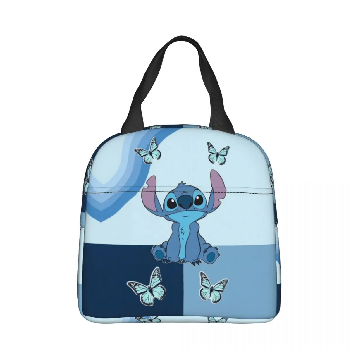 Lilo Stitch Cartoon Butterfly Insulated Lunch Bag Portable Lunch Container Thermal Bag Lunch Box Tote Office Travel Food Handbag