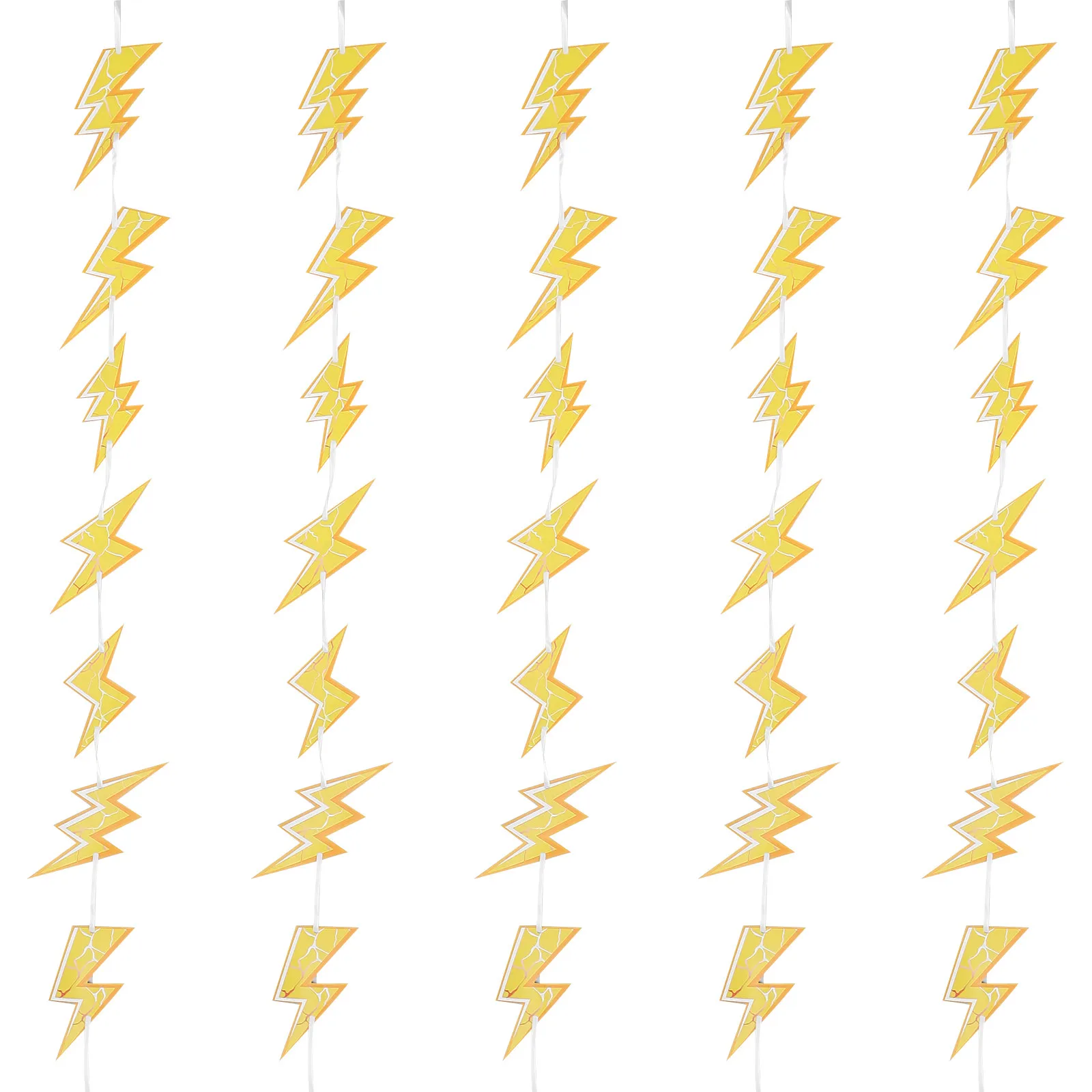 5Pcs Flash Weather Hanging Pendant Decorations Yellow Ceiling Swirls Party Streamers Birthday Baby Showers Supplies Weather
