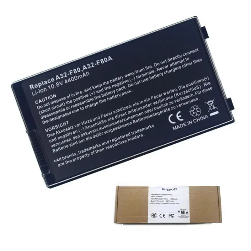 4400mAh A32-F80 F80A F80H Laptop Battery for Asus F80CR F80S F81 F81E F81Se F83 F83Cr F83E F83S F83Se F83T F83V K41 N80 N81 X61