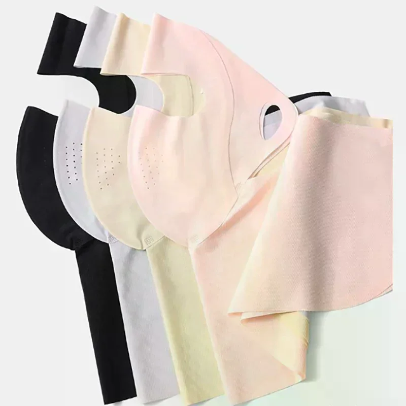 Women Summer UV Protection Neck Scarf Ice Silk Face Mask Cover Outdoor Wrap Cover Sports Cycling Sun Proof Sunscreen Dustproof