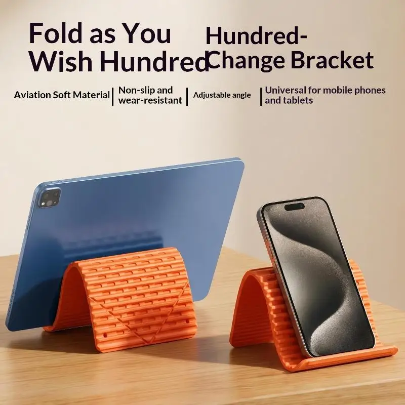 Creative Flexible Foldable Transforming Silicone Stand Travel Office Portable Silicone Desktop CellPhone Tablet Holder