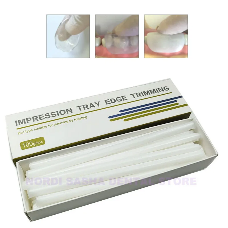 

100g/Box Dentpark Dental Impression Tray Edge Trimming Bar-Type Substitute Material Impression Tray Edge Strips