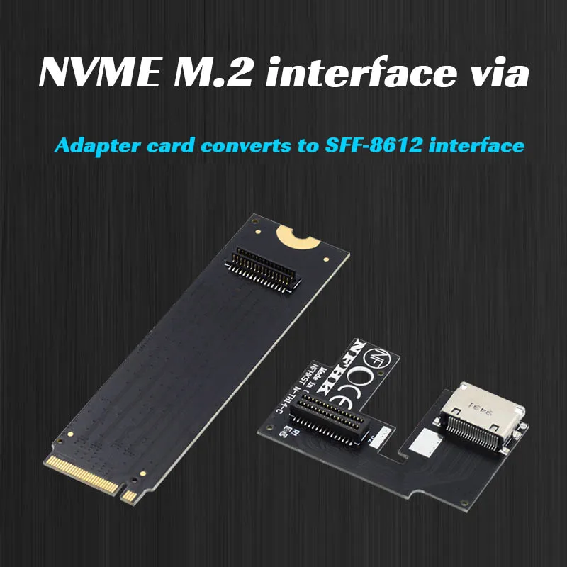 Suitable for ThinkBook 14+ NVME M.2 M-key To Oculink SFF-8612 External Graphics Adapter Card SSD PCI-E 3.0 32PIN Oculink 4x NGFF