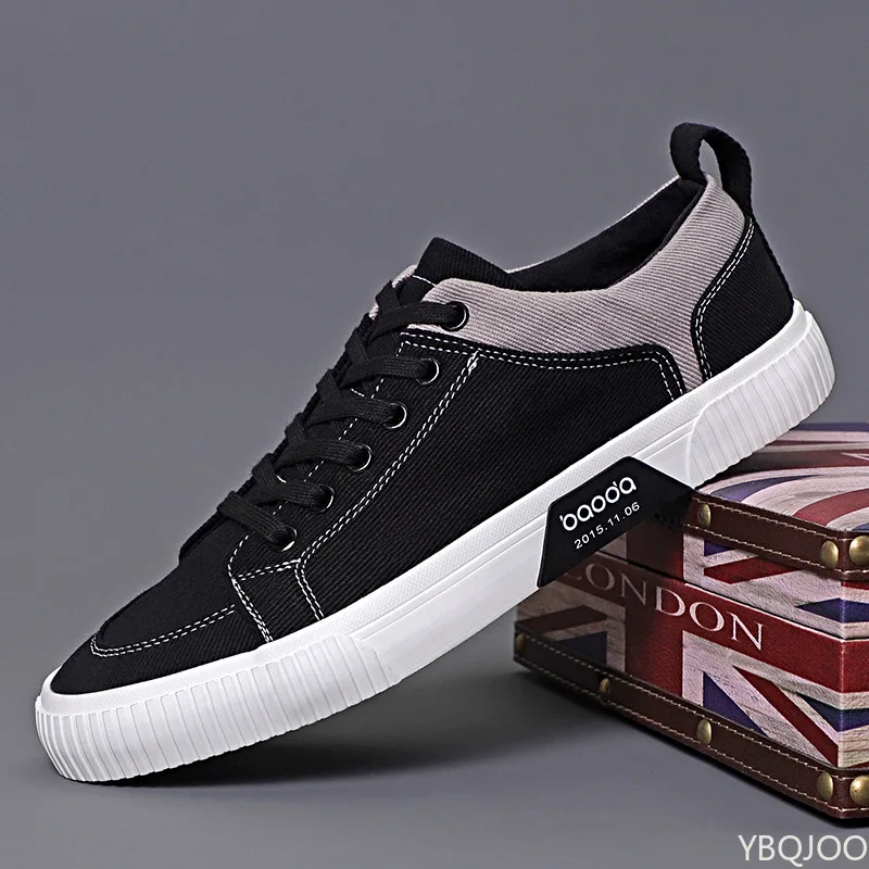 Spring summer new men's fashionable versatile canvas shoes minimalist breathable comfortable board shoes casual breathable flats