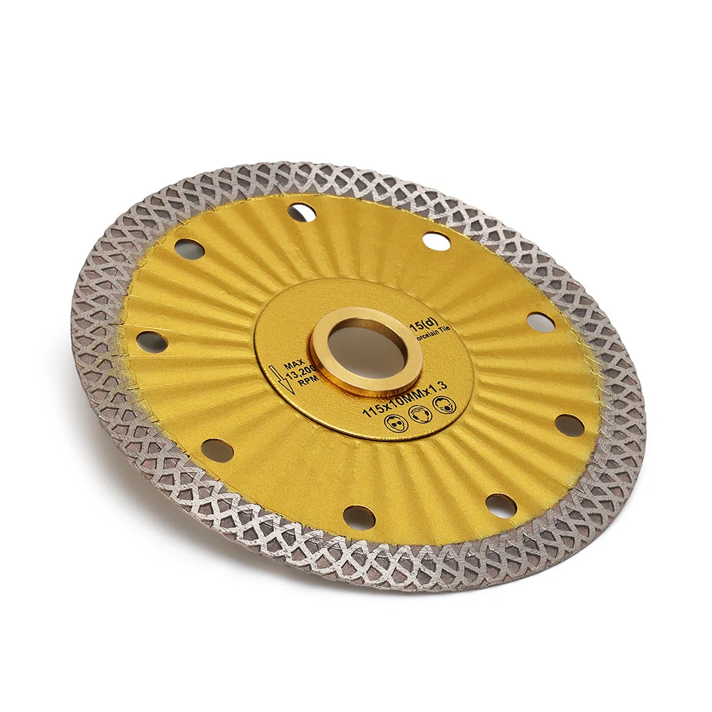 4.5 "เพชร 115 มม.Hot Pressed แผ่นตัดเพชรแคบ Turbo ใบเลื่อยหินประดิษฐ์ควอตซ์กระเบื้องเซรามิคหินแกรนิต