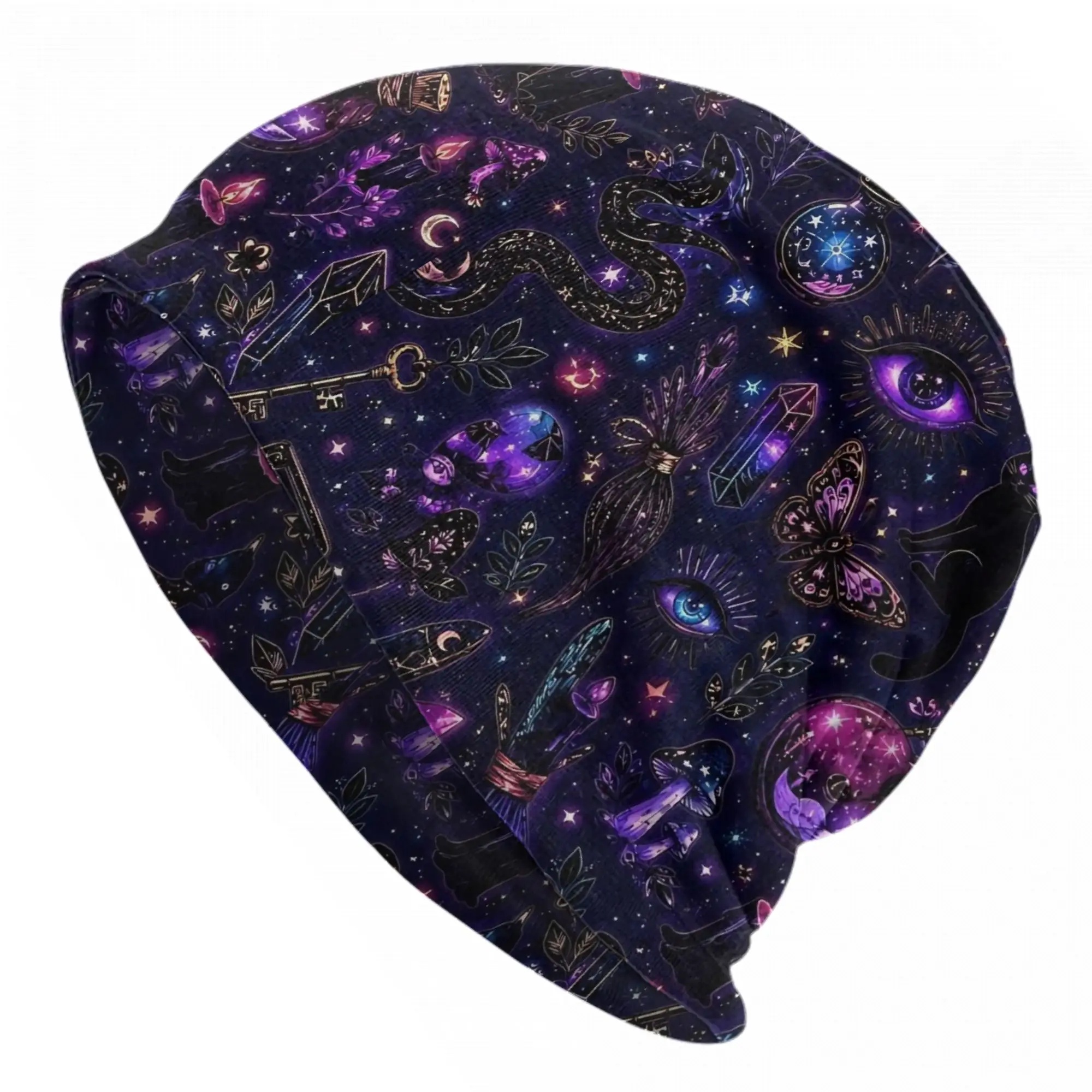 Astrology Zodiac Moon and Stars Bonnet Hat Hip Hop Outdoor Skullies Beanies Hat  for Men Women Spring Head Wrap Cap