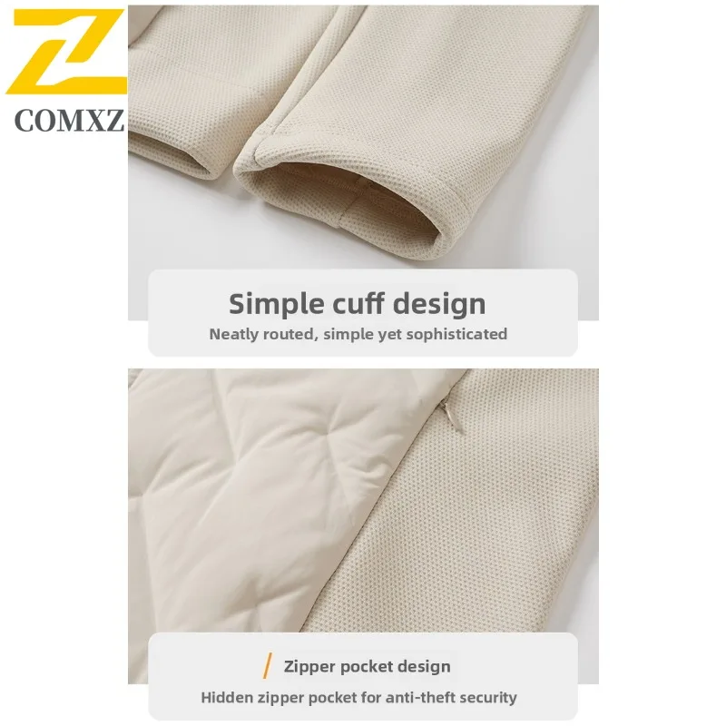 ​Men Graphene Heated Cotton Padded Jacket Thickened Winter Warm Outerwear Detachable Hood American Style Casual Outdoor Wear​