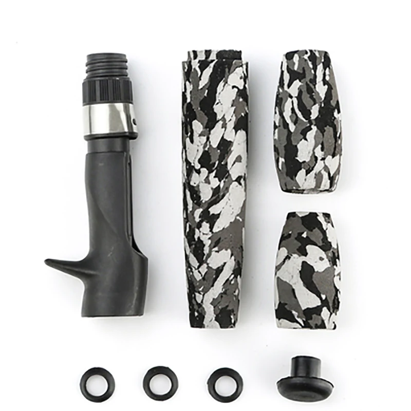 Mnft 1 conjunto lage lage eva split grip isca elenco & fiação vara de pesca lidar com kit aperto traseiro com carretel assento para construção haste