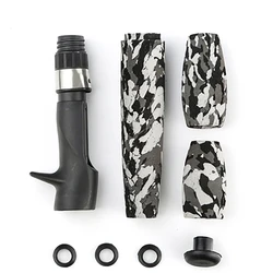 MNFT 1Set Camoulage EVA Split Grip Bait Cast & Spinning Fishing Rod Handle Kit Rear Grip With Reel Seat for Rod Building