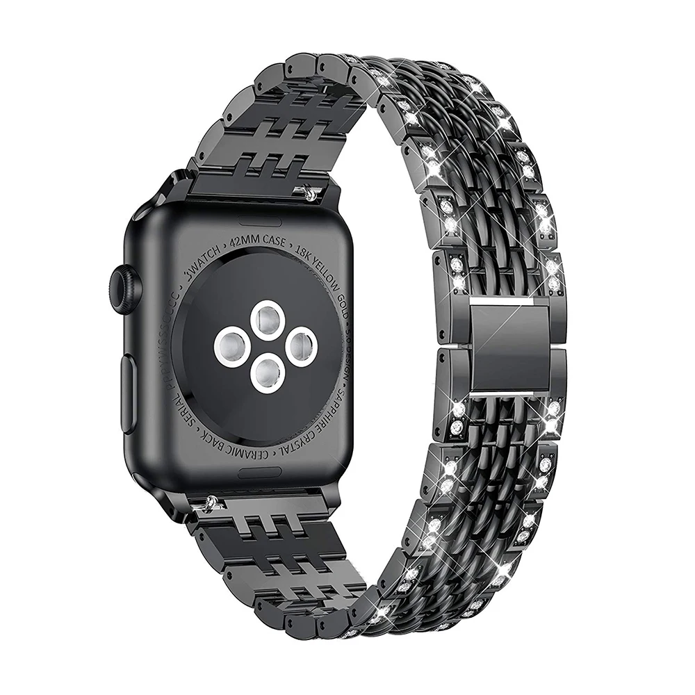 Diamond Metal Strap for Apple Watch 49mm 45mm 41mm 44mm 40mm 42 38mm Stainless Steel Bracelet Wristband for Iwatch Ultra 87654SE