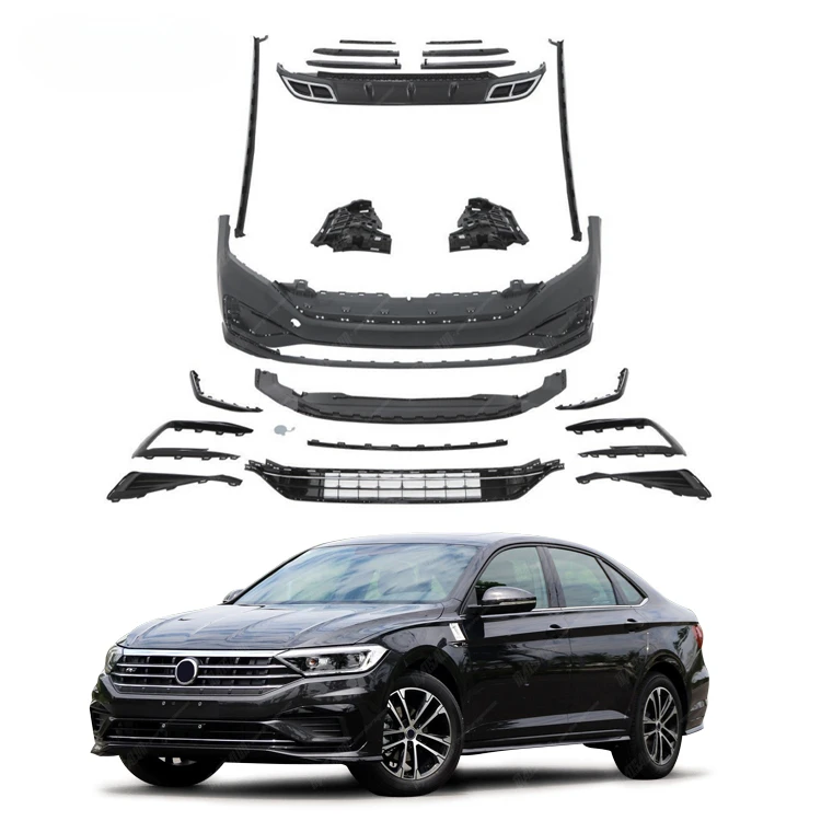 High Quality R-line Style Body Kit For Volkswagen Sagitar 2019 With Front Bumper Front Lip Side Skirts