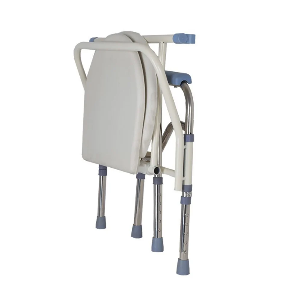 Chaise de Commode Pliable et Légère, Chaises Perforées, Réglables en Sécurité, Recommande une Chaise de Douche ou de Toilette pour les artificiel